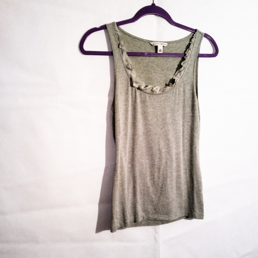 Banana Republic Green Ruffle Trim Tank Top